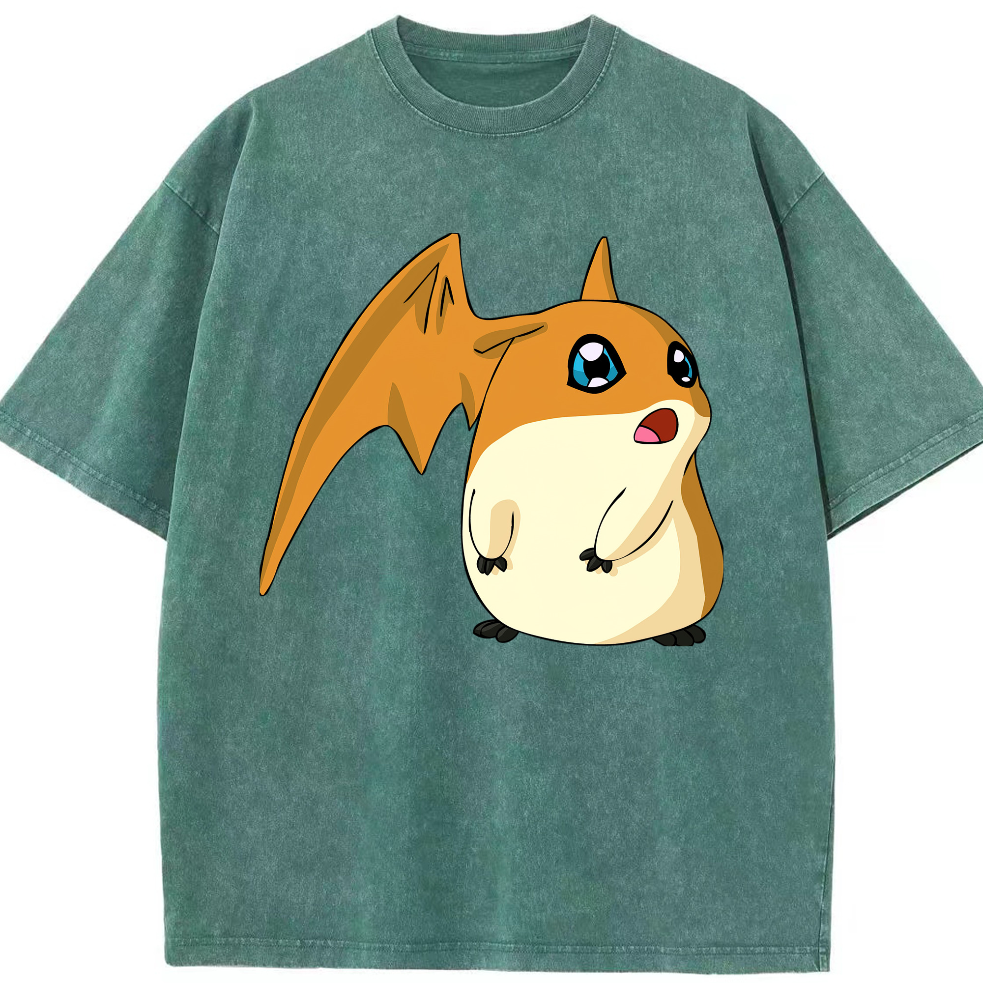 （画像用） Digimon デジタルモンスター/デジモン 綿100% ヴィンテージ風 半袖Tシャツ（フロントプリント）